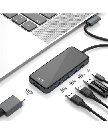 ADAPTADOR TIPO C - HDMI, 3 X USB 3.0 Y TIPO C XO