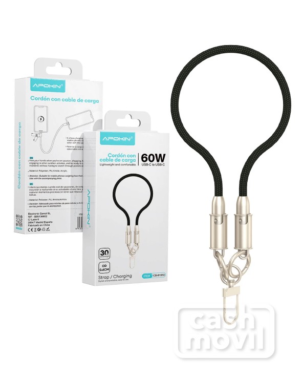 Apokin Pulsera-Cable 2en1 2