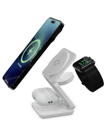 KSIX CARGADOR INDUCCION CUBE PLEGABLE 15W 3 EN 1