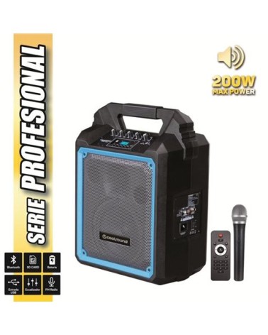 ALTAVOZ AUTOAMPLIFICADO PRO200 6.5" 200W CON BATERIA + MICRO SERIE PRO COOL