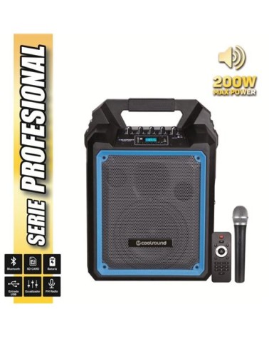 ALTAVOZ AUTOAMPLIFICADO PRO200 6.5" 200W CON BATERIA + MICRO SERIE PRO COOL