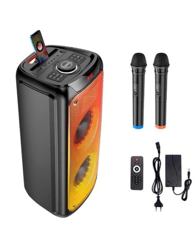 Hoco DS53 Altavoz Bluetooth Party con luces Full Led y 2 Micrófonos