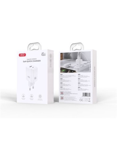 CARGADOR USB+USB-C 45W CE36 BLANCO XO