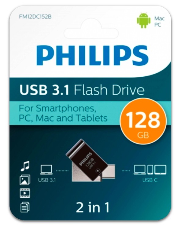 PHILIPS PENDRIVE 2 EN 1 USB...