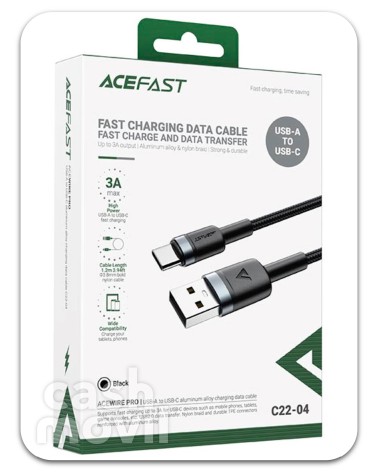 Cable USB-A a USB-C Acefast C22-04 3.0 Amp 1.2 Metos Reforzado