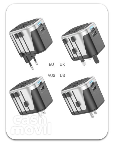 Hoco AC5 Adaptador 2.4 Amp y Conversor de Viaje 2-1