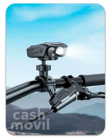 Hoco DV104 Cámara 4K con pantalla y luz LED para Bicicleta o Moto