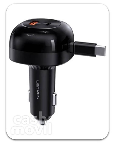 Cargador de Coche | 60W con Cable USB-C Retractil y PD30W | Lenyes CA59